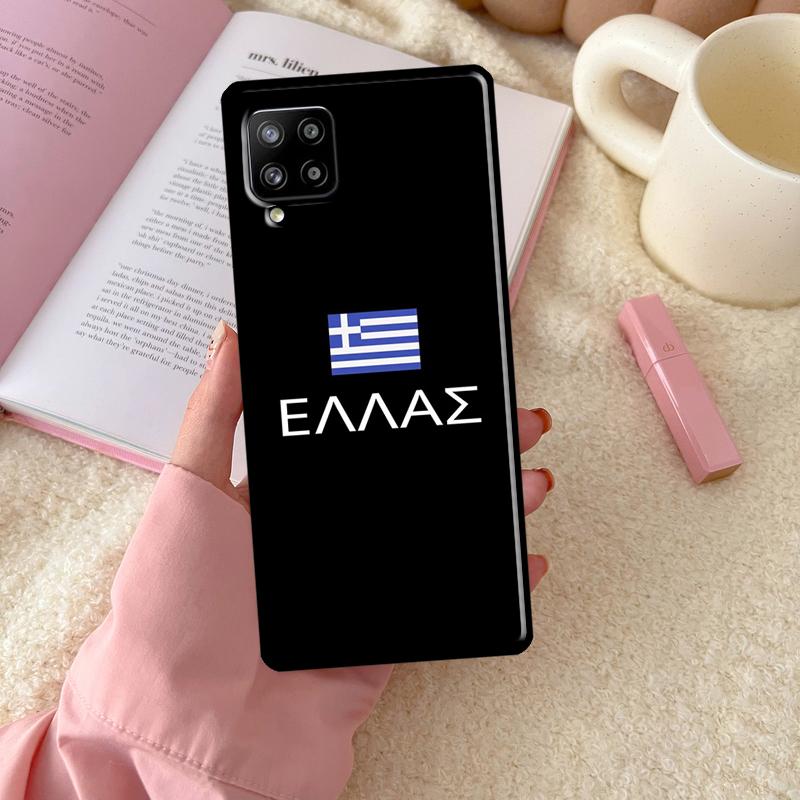 Řecká vlajka pro Samsung Galaxy A54 A34 A14 A13 A52 A32 A12 A22 A72 A52S A33 A53 A73 A71 A51 Pouzdro na telefon