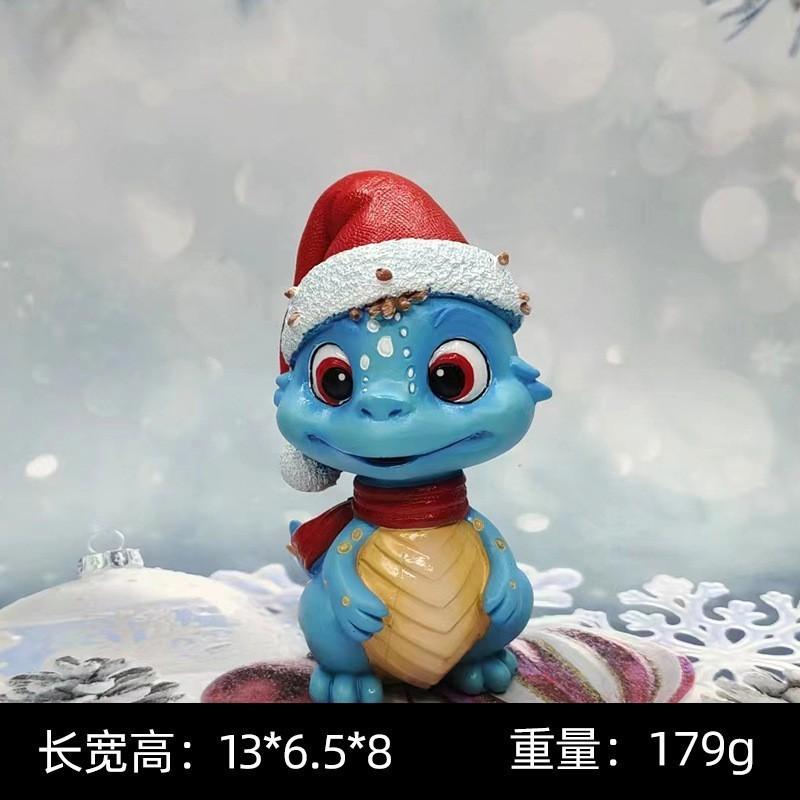 

Lovely Dragon Christmas Collectible Figurine In Colorful Resin For Unique Display Holiday A