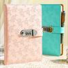 Thickened Retro Password Book with Lock 200 Pages Diary Notebook Embossed Student Notepad  Gifts