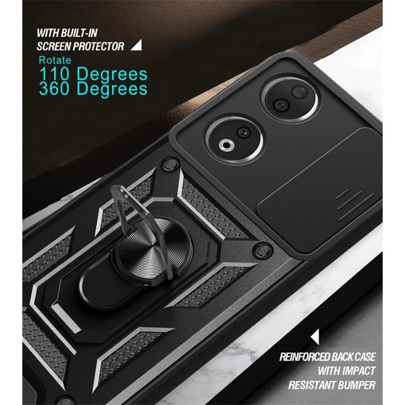 Shockproof Armor Magnetic Holder Ring Case For Honor 90 Honor90 Lite Honer 70 50 X6A X7A X8A X7 X8 X9 X5 Plus Lens Protect Cover