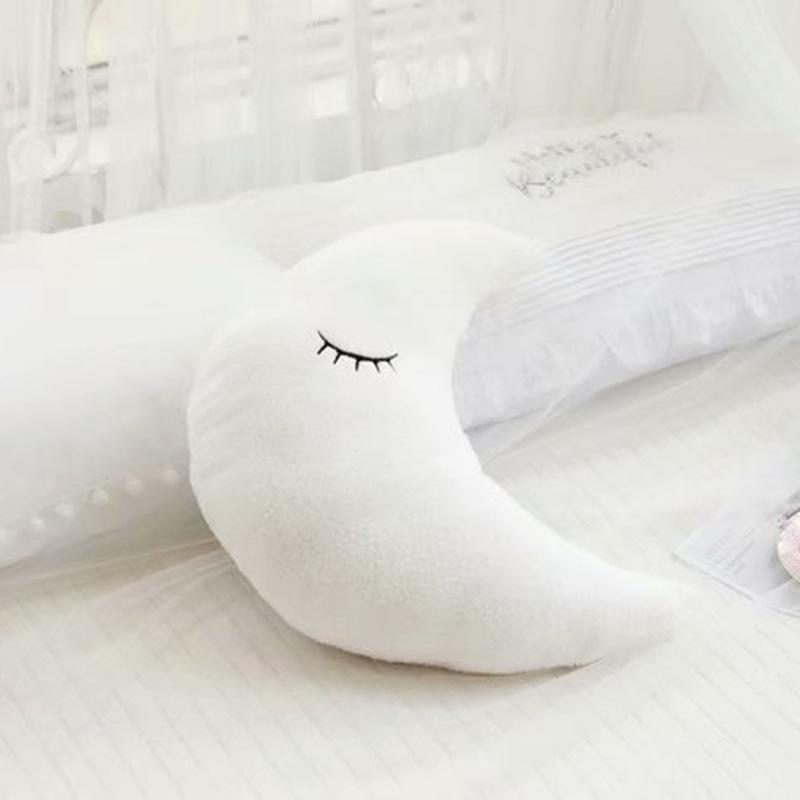 

INS Starry Sky Series Throw Pillow | Plush Cloud, Moon, Raindrop, and Star Sofa Cushions for Children s Room Decor
