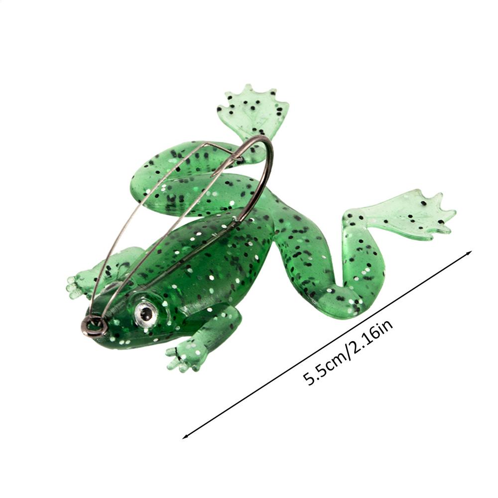 

1 шт. Воблер Мягкие приманки 5.5см 5г Глаза Искусственный Силиконовый Лягушачий Наживка с Крючком Для Сома Окуня Судака Щуки Рыболовные снасти светло-зеленый