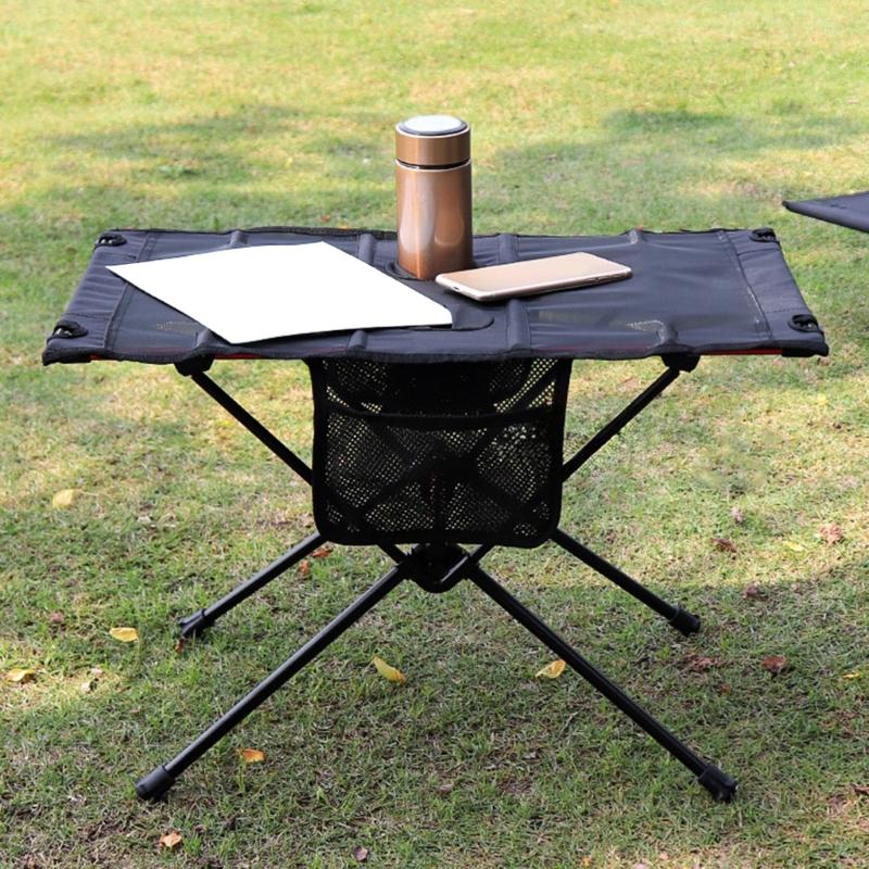 Portable Aluminium Alloy Camping Table Lightweight Outdoor Folding Garden Table with Cups Holder For Picnics Hiking BBQ