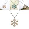 Frozen Water Crystal Pendant Necklace With Sparkling Snowflake Design For Women