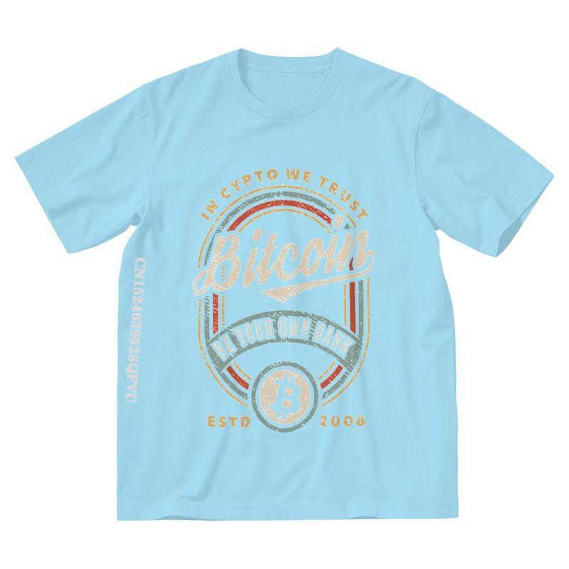Vintage Bitcoin In Crypto We Trust T Shirt Men Men Fashion T Shirts Emo Clothes BTC Tshirts Gothic Anime Clothes Alternative