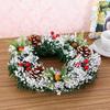Large Snowflake Door Wall Ornament Winter Christmas Decor Christmas Wreath Garland Berry Wreath