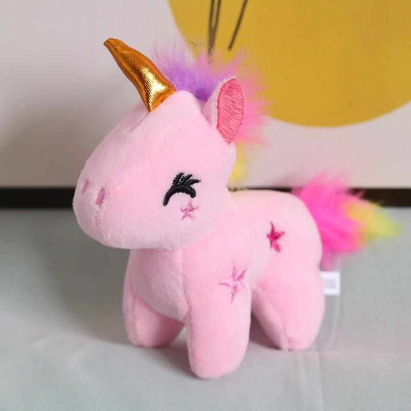 Unicorn Doll Pendant Cute Pony Plush Toy Small Mini Bag Hanging Keychain