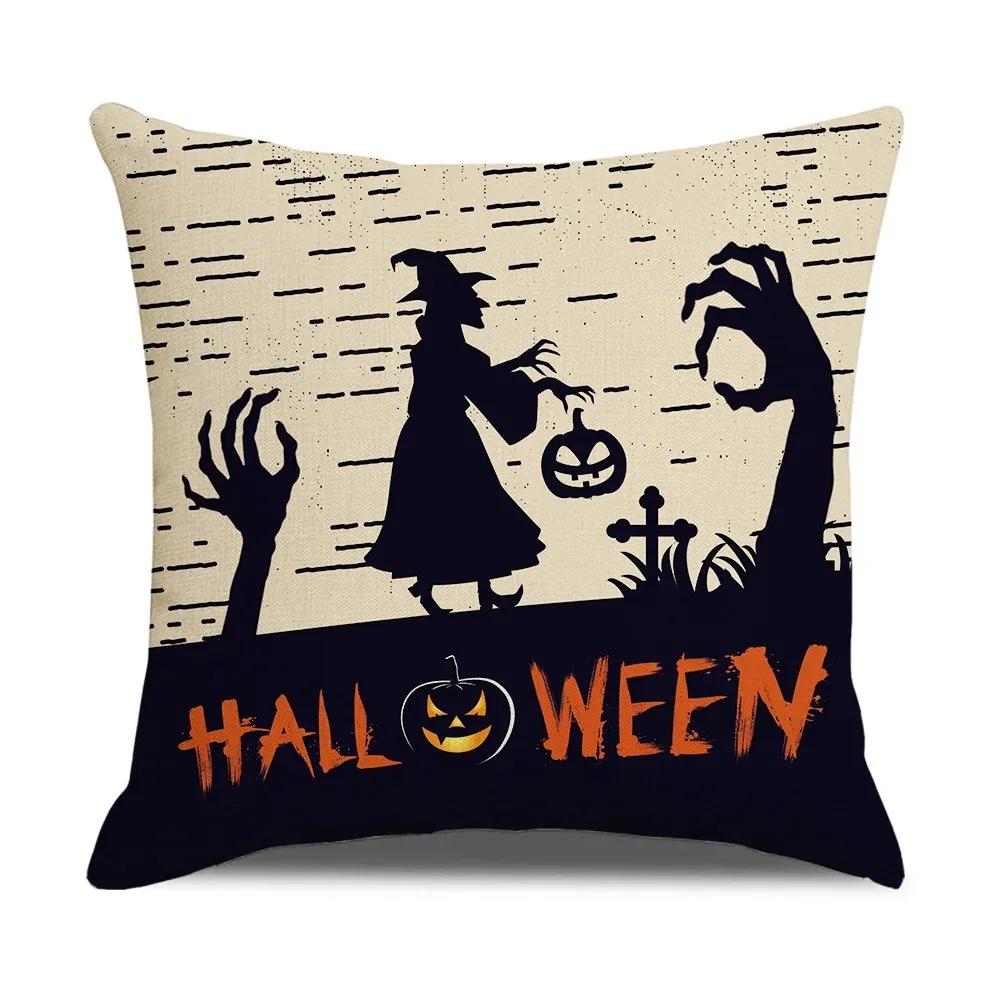 Halloween Horror Haunted House Car Office Living Room Sofa Halloween Theme Pillowcase