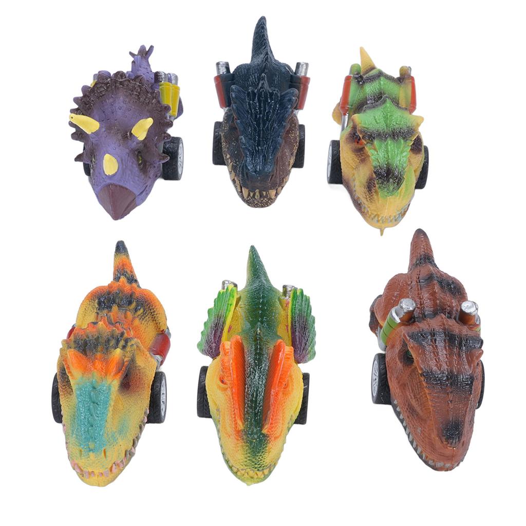6PCS Dinosaur Toys Pull Back Cars Educational Interactive Artfully Crafted Dinosaur Car Toy Set for 
