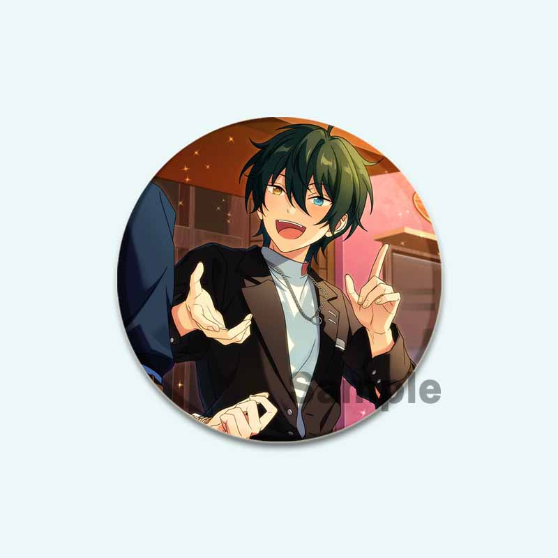 

32/44/58 мм Аниме Ансамбль Звезды Броши Мика Кагехира Мультфильм Значок Броши Пиджаки Джинсы Лацканы Аксессуары Фанаты Памятные Подарки 32mm