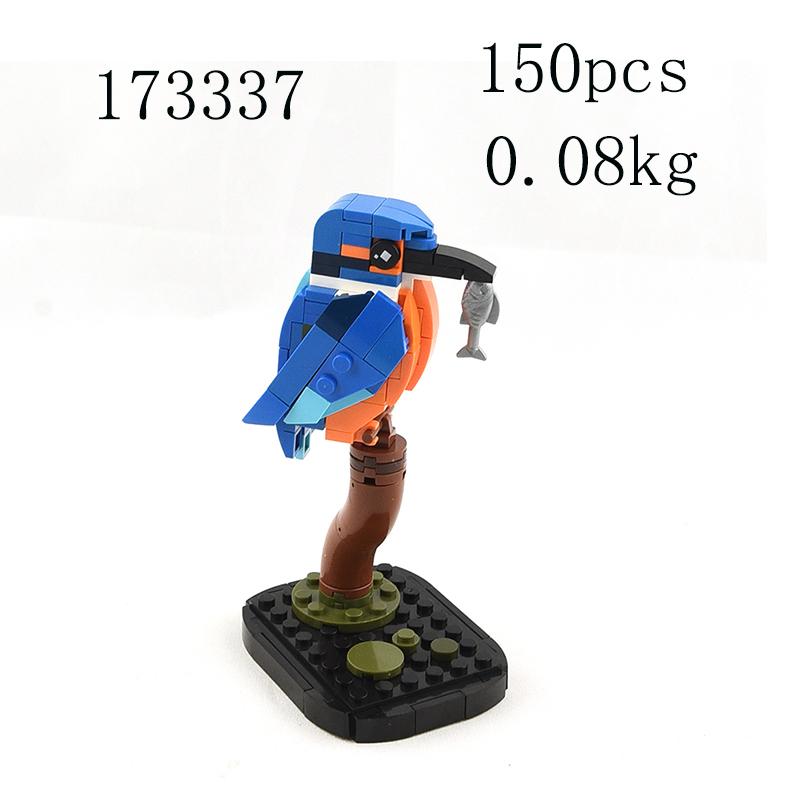 Spot Small Particle Assembly Building Blocks MOC-174485 125pcs Creative Animal Bird Robin Educational Toy Building Model Gift Se