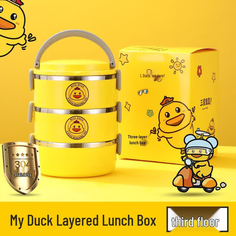 

Insulated Stainless Steel Multi-Layer Round Lunch Box
