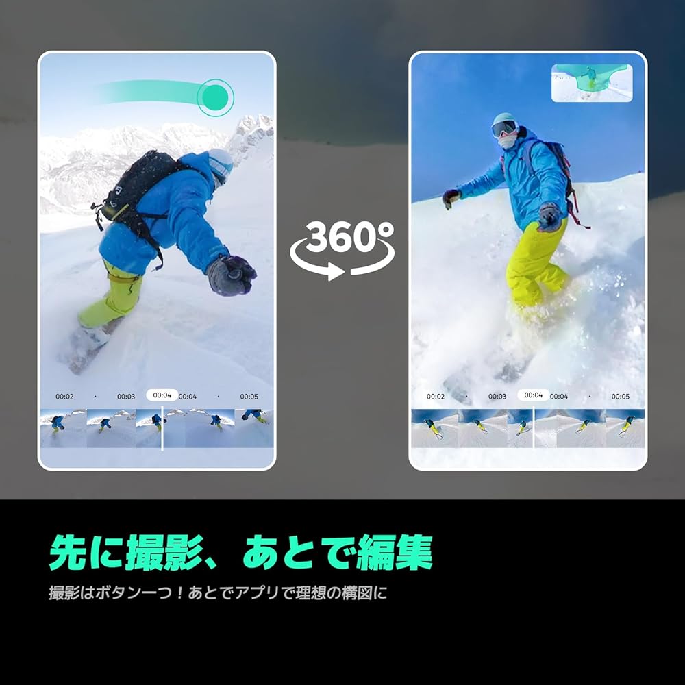 AKASO 360 Creator Combo Edition 360-Degree Camera with 256GB SD Card - Action Camera with 5.7K 360-Degree Video, 72MP 360-Degree Photos, New 1/2-inch 