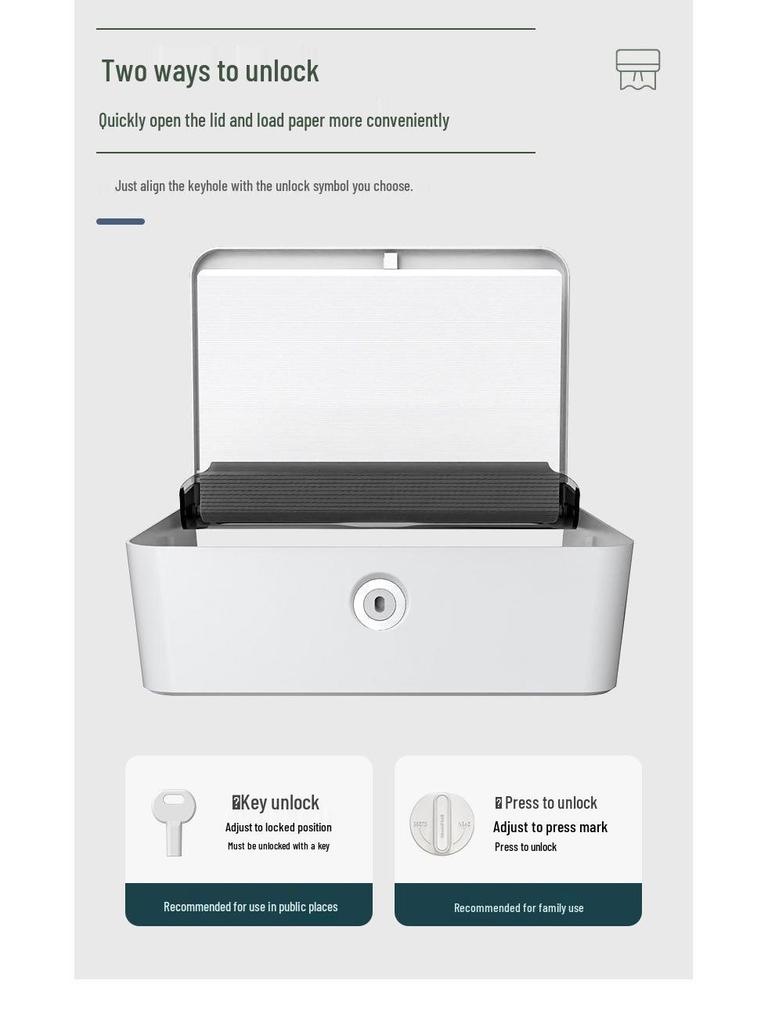 Nordic Wall-Mounted Hand Towel Box for Restrooms & Kitchens