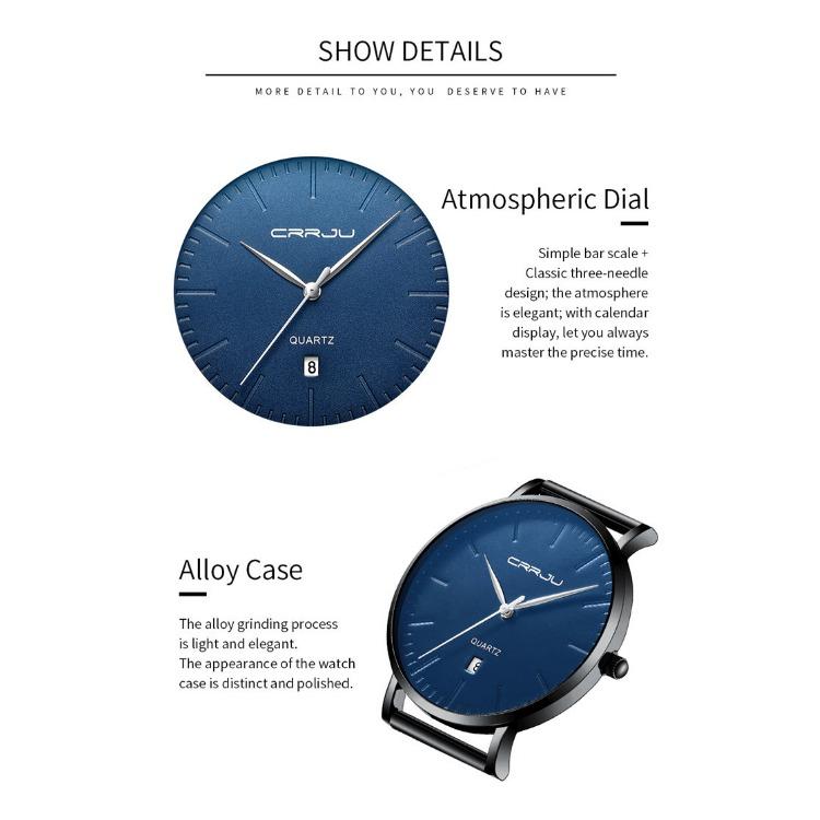 CRRJU New 2269 Men's Watch Casual Personality Watch Fashion Popular Men's Watch Student Watch