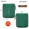 [EVERSOUL] wallet stingray leather short wallet stingray genuine leather Garusha leather cowhide short wallet coin purse card holder unisex green