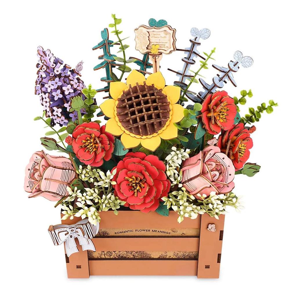 ROBOTIME Rowood Wooden Bloom Box DIY 3D Puzzle TW02H