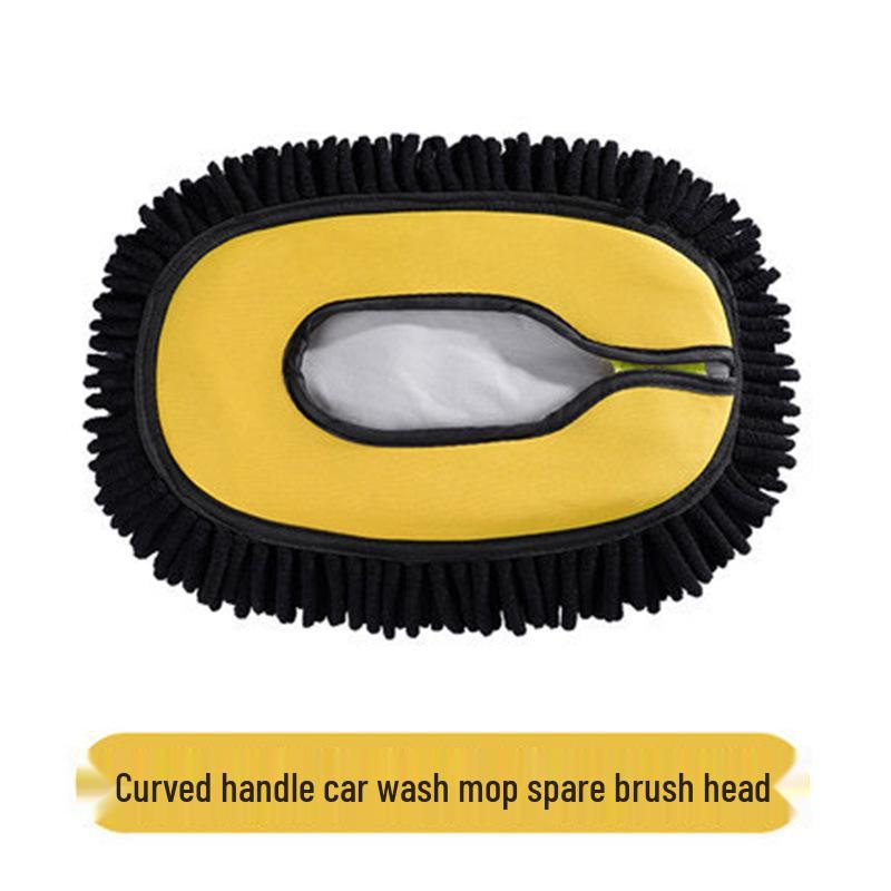 Retractable Car Wash Brush with Curved Rod - Soft Bristles for Scratch-Free Cleaning