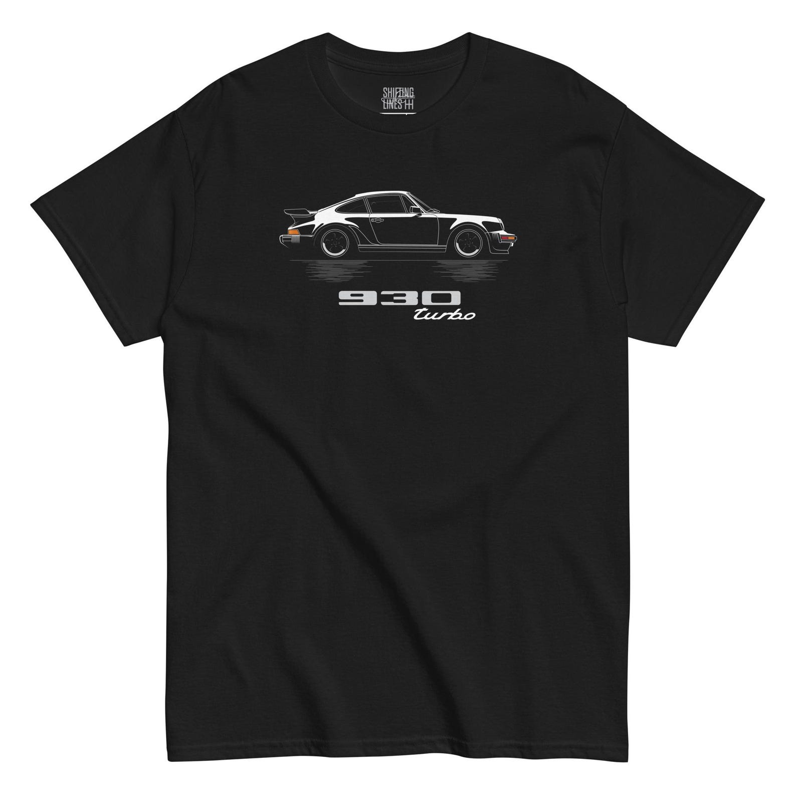 Classic silhouette of a 930 Turbo 1980s retro Unisex classic tee – Car Enthusiast Apparel 3XL
