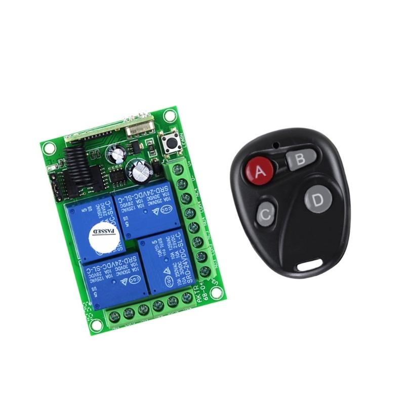 Practical Four Circuit Remote Switches for Enhances Intelligent Operation in Lighting Garage Door and Security Systems