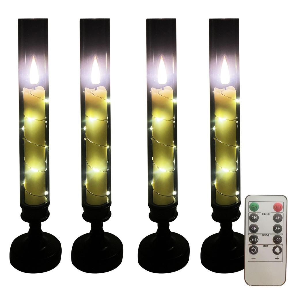 Luminous Flameless Candle Lamp Flickering LED Taper Candles Atmosphere Light  Wedding Party Decor