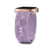 Floral Engraved Band for Apple Watch 41/40/38/44/45/49mm Dandelion Flower Pattern Silicone Strap for iWatch 8/7/6/5/4/3/2/1/SE