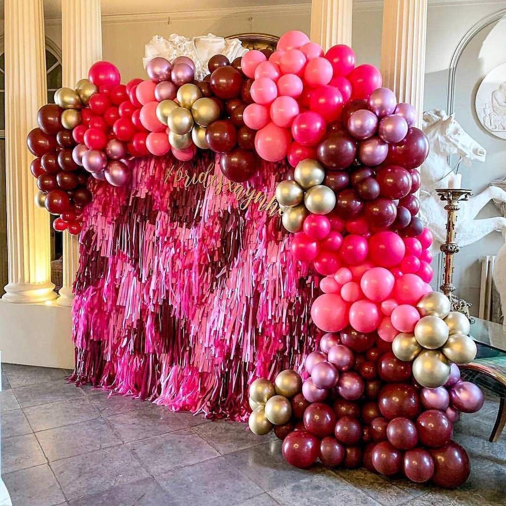 Wine Red Latex Balloons, 12-Inch, 3.2g, for Weddings & Birthdays