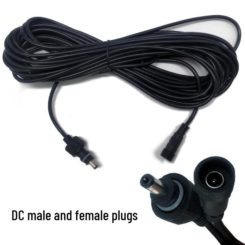 5m DC Waterproof Solar Light Extension Cable with Double Needle Connectors