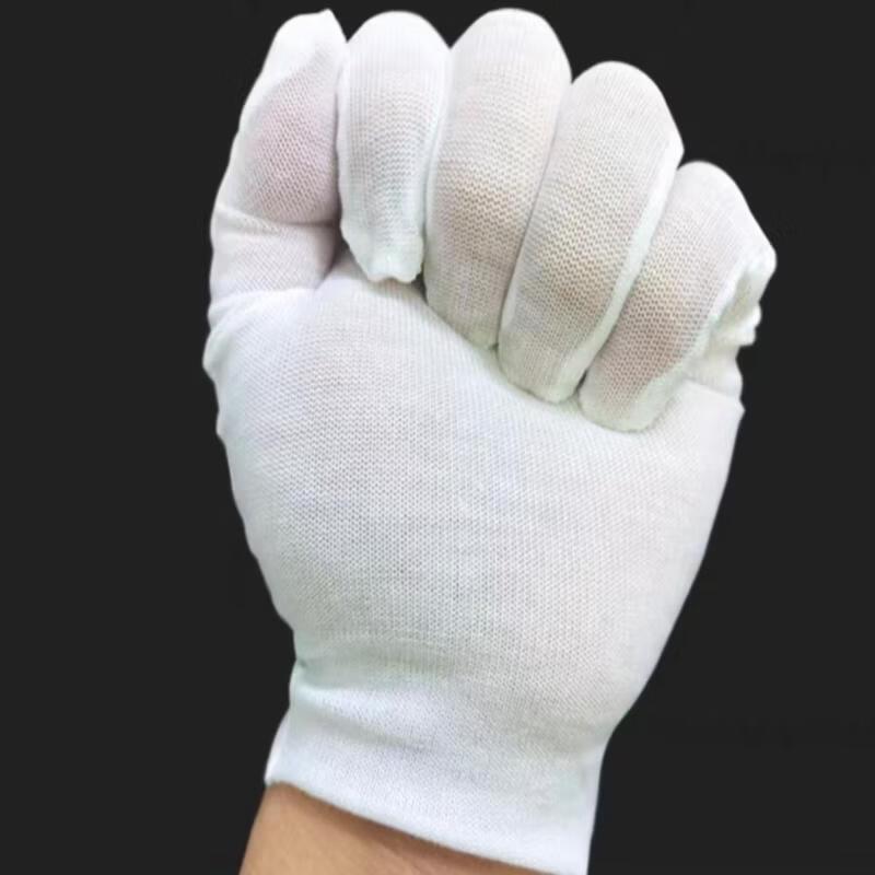 Lantuan Thin White Cotton Work & Etiquette Gloves - 100 Pairs One Size