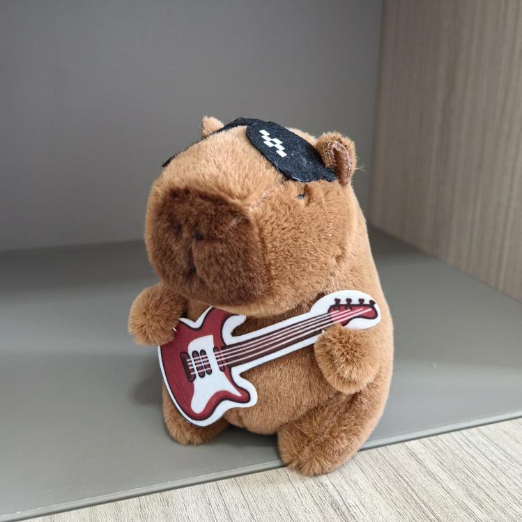 peluches Capybara Plush Keychain Bag Pendant Hanging Decoration Cute Stuffed Doll Toy Desktop Doll Ornament Car Keyring Kid Gift