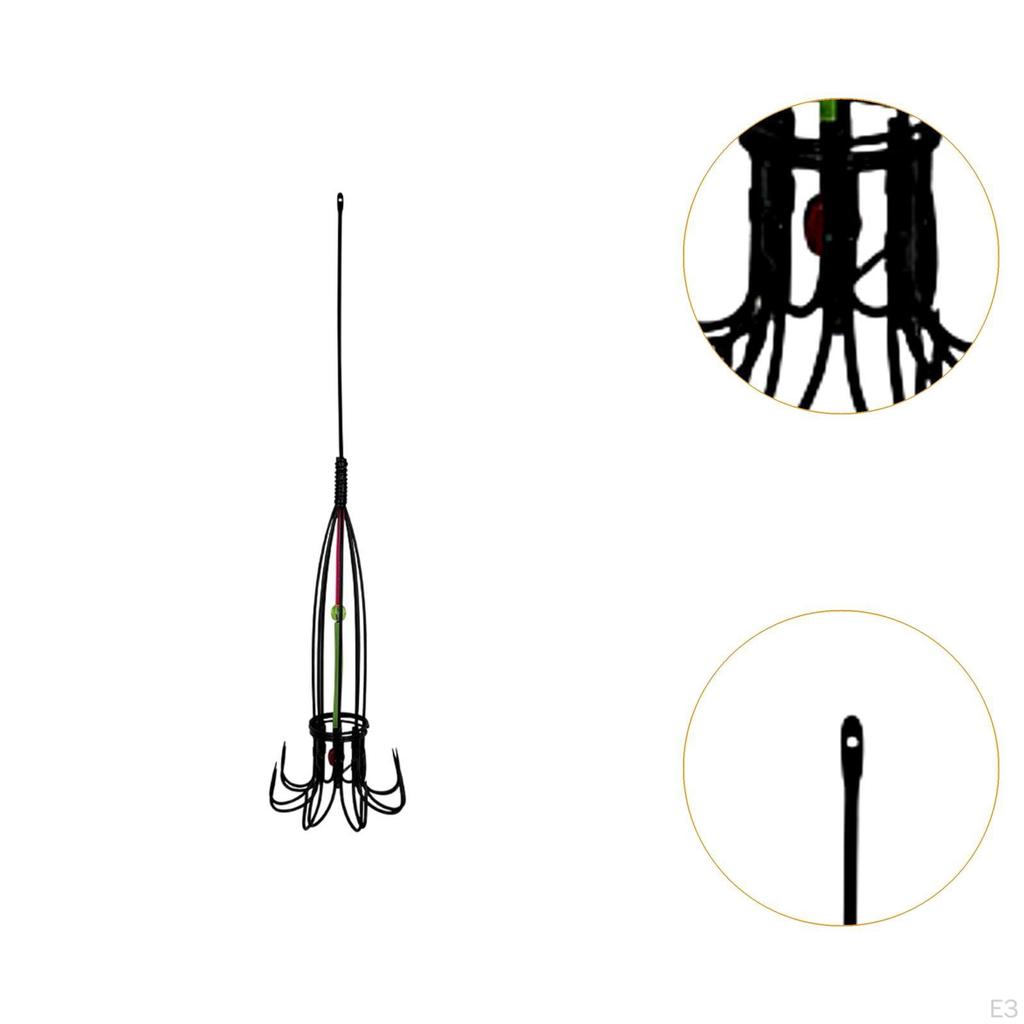 Wiszące Haczyki na Ryby Łapacz Krabów Przynęty Wędkarskie Podajniki Koszyk Haczyki Korbowe do Wody Słonej