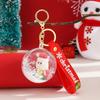 1PC Cartoon Ball Christmas Keychain Shake Music Key Chain Car Pendant School Bag Hanging Ornament Gift
