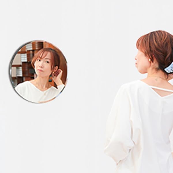 Toilet Entrance Wall Hanging Mirror Round 40 X 40cm Wall Sticker Design Crystal Round [Rental Mirror]