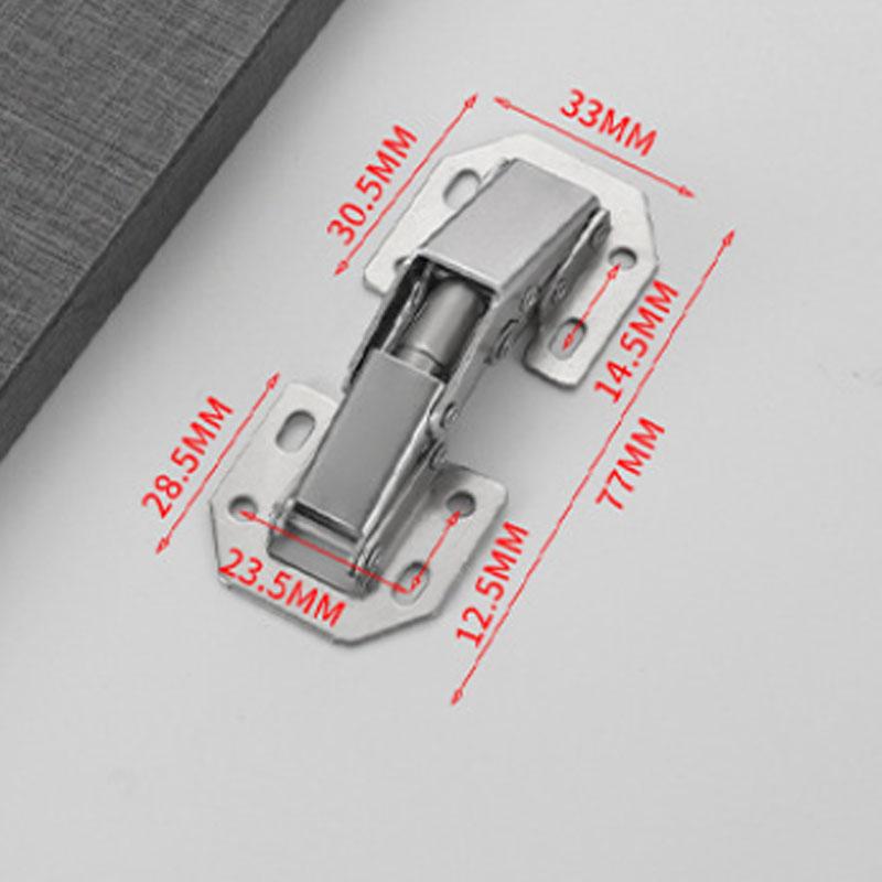 2/4/10PCS 90 Degree Cabinet Hinges No-Drilling HoleHydraulic Buffer Hinge Kitchen Cabinet Cupboard Hinges Furniture Hardware