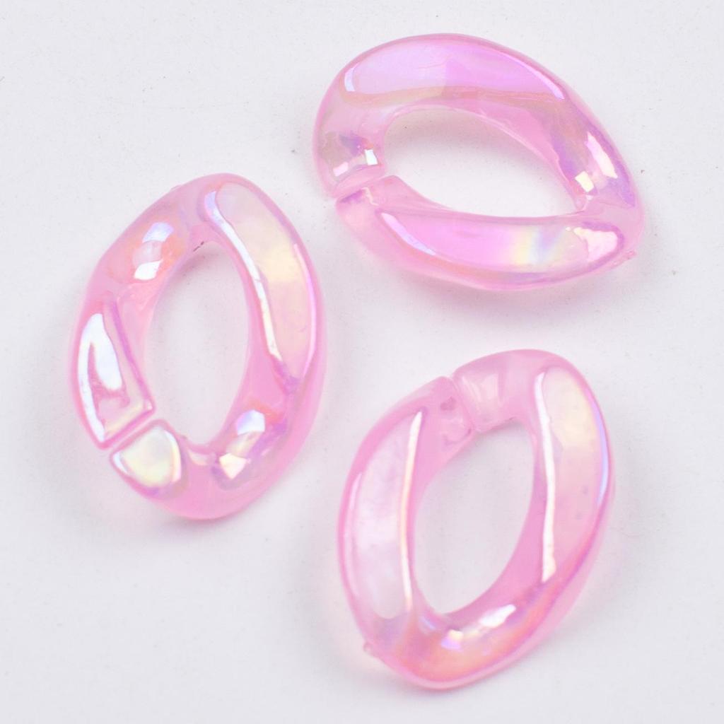 Acrylic Iridescent Chain & Jump Ring Set for DIY Jewelry and Phone Case Accessories