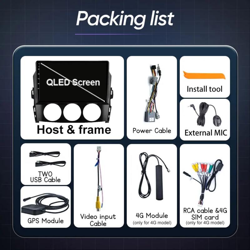 Car Radio For Mazda MX-5 MX5 MX 5 NC 2005- 2015 Multimedia Video Player Head Unit 4G WiFi Bluetooth DSP Wireless Carplay No 2DIN