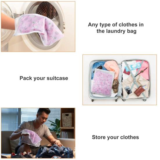 2Pcs/Set Protect Clothing Multi-functional Convenient Fine Mesh Stocking Blouse Washing Mesh Laundry Bag Laundry Wash Bag