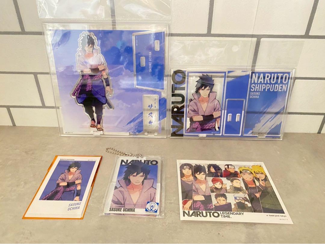 

[USED] NARUTO Baseyard Acrylic Stand Acrylic Keychain Sticker Bonus Sasuke 5 Pieces