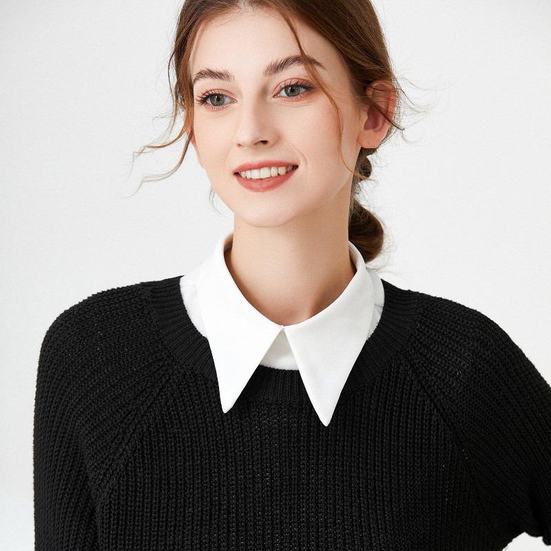 Classic Mens Shirt Fake Collar Detachable White Collars for Women Office Lady Work Half Shirt False Collar Clothing Accessories