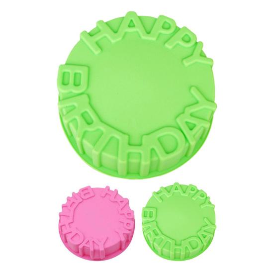 Happy Birthday DIY Cake Mold Simple Operate Silicone Baking Mold Kitchen Tools
