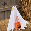 Halloween Party Decor Goose Outfit, Ghost Porch Clothes with Pumpkin Bag for 23" Durable Decoration Statue, Accessory Outdoor Patio Lawn Yard Spooky