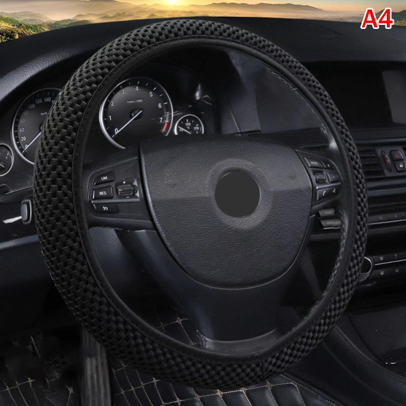 Universal Car Steering Wheel Protective Cover Breathable Elastic Band Anti Slip Flax Suitable 38Cm Four Seasons