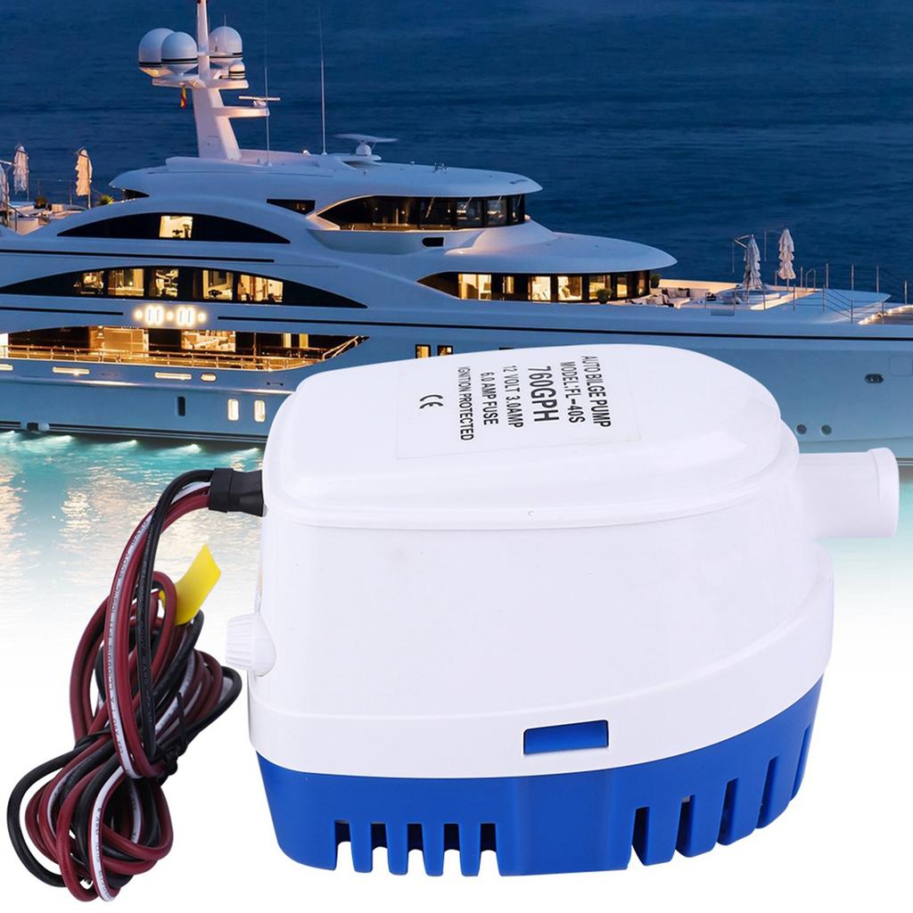 DC12V Automatic Submersible Bilge Water Pump with Float Switch for Caravan Boat RV