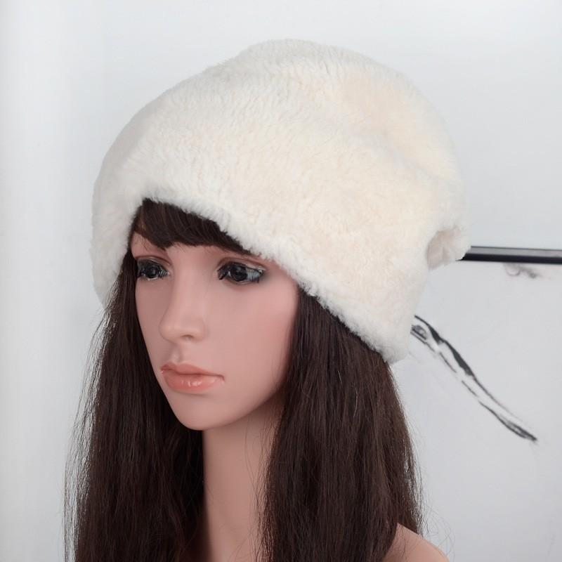 Favorable Price Premium Real Sheepskin Shearling Beret, Handmade Luxury Fur Hat for Women, Winter Warm Genuine Leather Beret