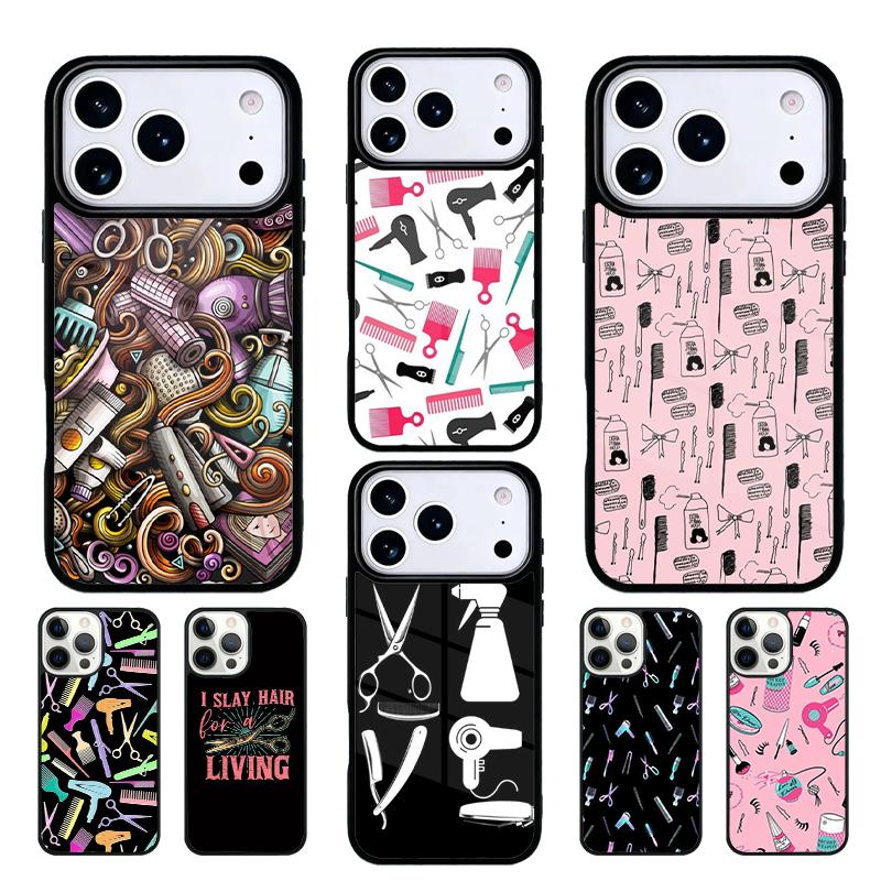 Hair Stylist Hairdresser Soft Phone Case Cover Compatible with for IPhone 17air 16e 15 14 13 12 11Pro Max 17 Air
