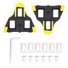Gelb Schwarz Rennrad Cleats Gummi 6 Grad Float Fahrrad Cycling Pedal Cleat mit Zubehör und Werkzeugen für Shimano SPD-SL