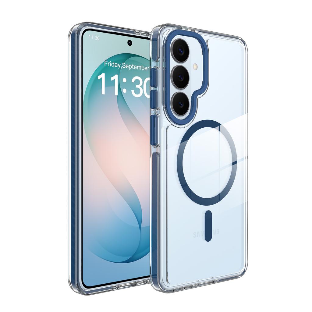 Applicable To Samsung S26plus Transparent Mobile Phone Case S24 Two-color Anti-drop s25UItra Magnetic Protective Case