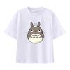 New Summer Cotton Cartoon Totoro Printed T-shirt for Children, Street Men and Women, Summer Fashion Casual Top, T-shirt