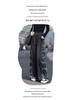 High-Waist Retro Plaid Patchwork Jeans: Loose, Slimming, and Versatile Wide-Leg Pants for Autumn/Winter