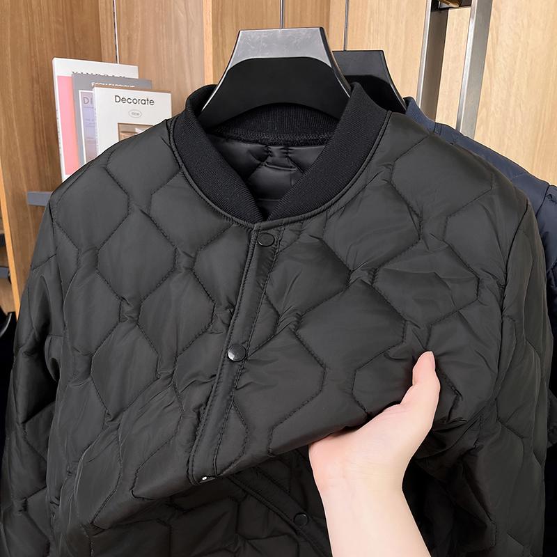 

Woodpecker Men s Cotton Padded Jacket for Mid-aged and Elderly - Autumn/Winter Warm Stand Collar Outerwear 4XL чорний
